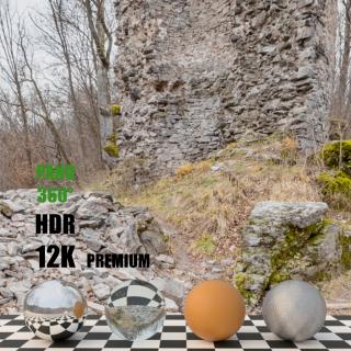 HDR Panorama 360° of Background Ruin